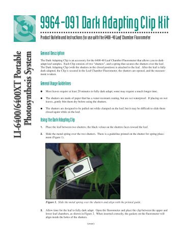 Download Dark Adapting Clips Brochure - LI-COR Biosciences