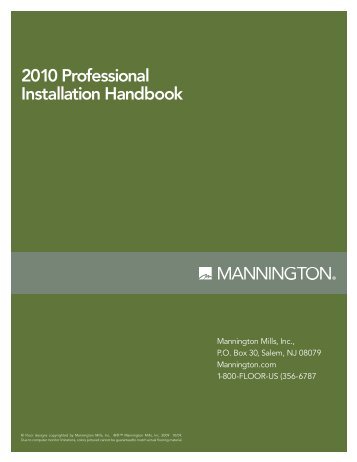 2010 Professional Installation Handbook - Mannington