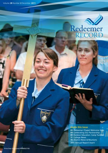 Inside this Issue - Redeemer Lutheran College