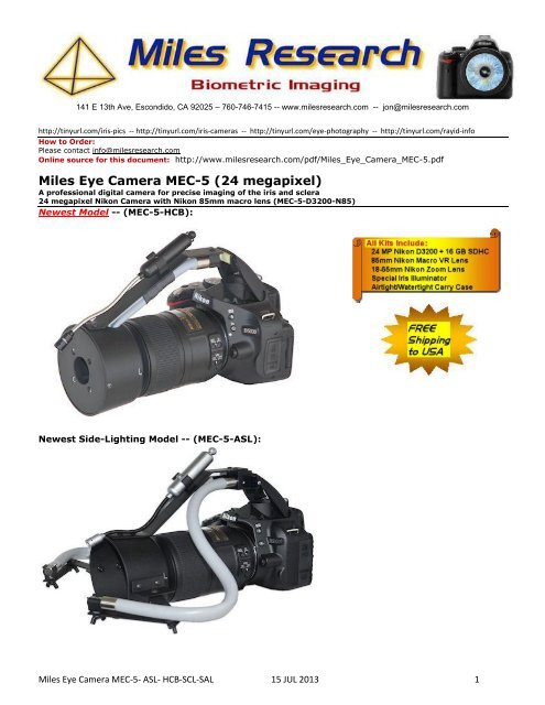 Miles Eye Camera MEC-5 (24 megapixel) - Miles Research