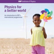 Physics for a better world: An introduction to IOP's international ...