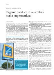 Organic produce in Australia's major supermarkets - Biological ...