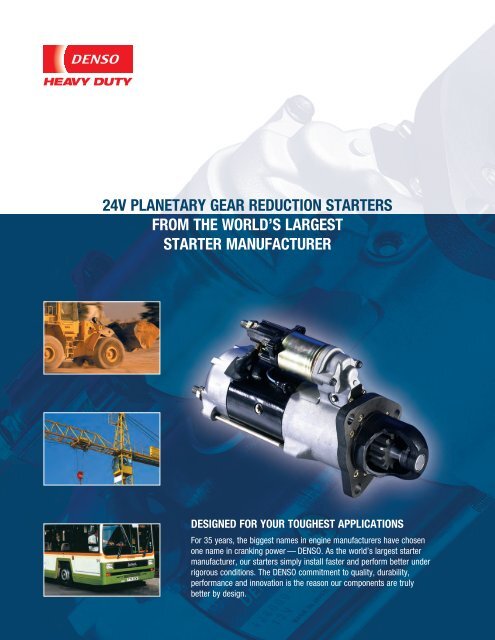 24V Planetary Gear Reduction Starter Bulletin (pdf) - MurCal, Inc.