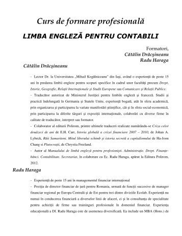 Curs limba engleza pentru contabili - Universitatea "Mihail ...