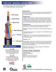 TYPE TC-ER - INDUSTRIAL CONTROL CABLE 2 - Advanced Digital ...