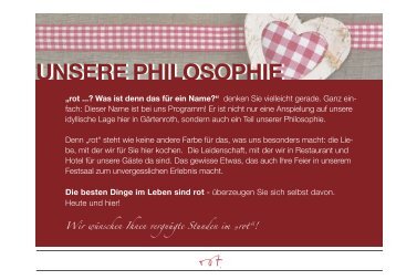 Unsere Speisekarte - Rot – Restaurant und Hotel