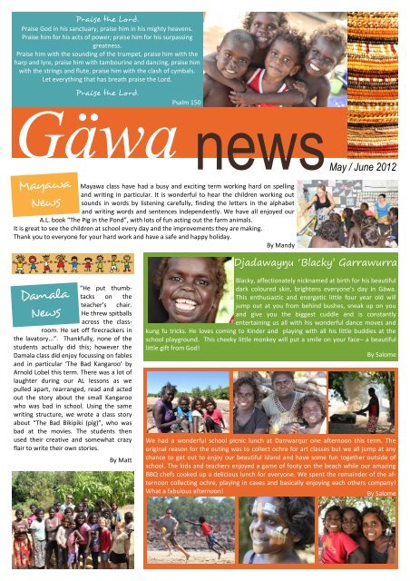 June 2012 - Gawa Christian School Website