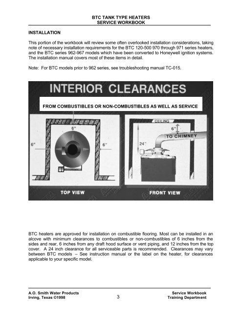 BTC 120-500 - AO Smith Water Heaters