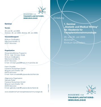 1. Seminar - AKADEMIE fÃ¼r Transplantationsimmunologie