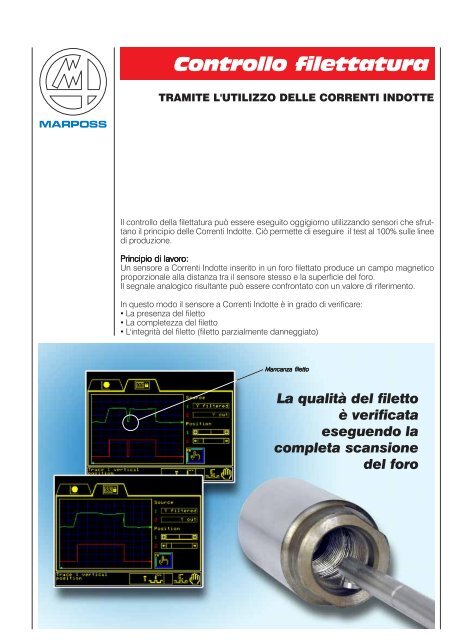 Controllo filettatura - Marposs