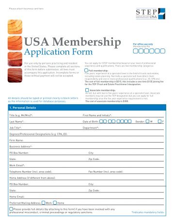 Download the STEP USA Application Form