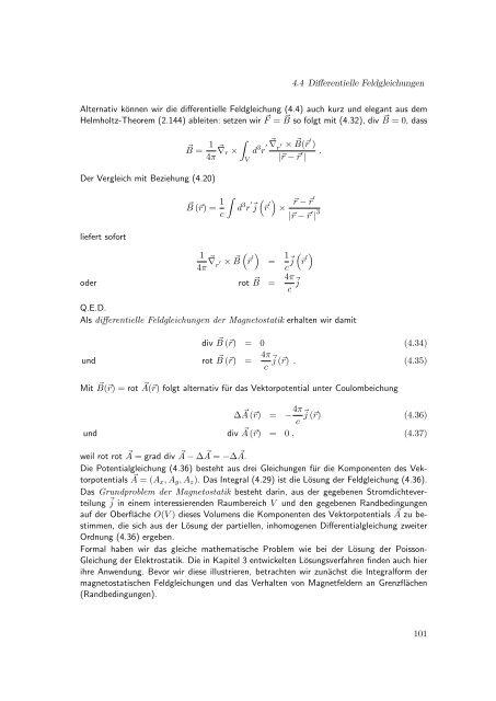 Elektrodynamik - Theoretische Physik IV - Ruhr-UniversitÃ¤t Bochum