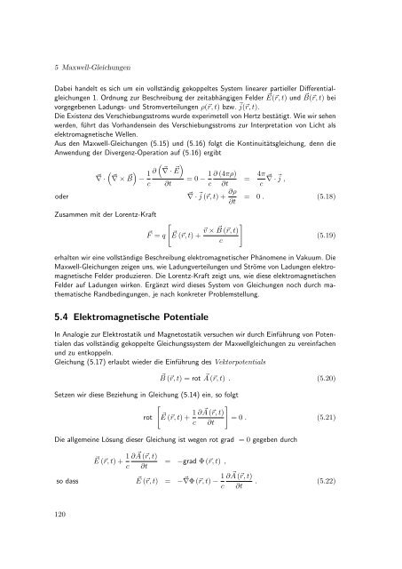 Elektrodynamik - Theoretische Physik IV - Ruhr-UniversitÃ¤t Bochum