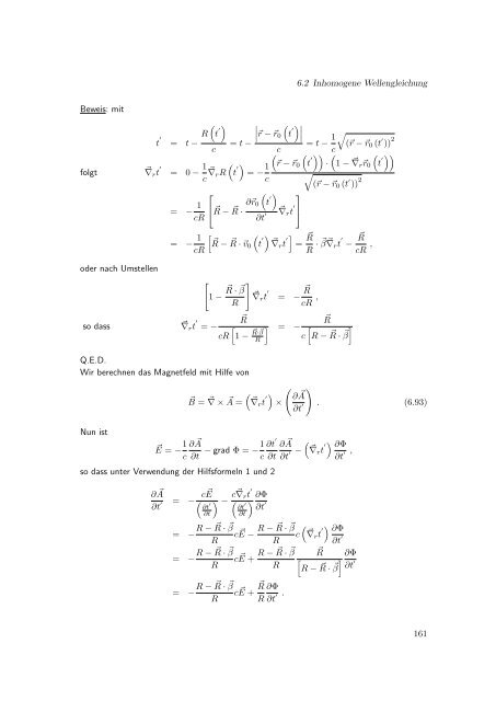 Elektrodynamik - Theoretische Physik IV - Ruhr-UniversitÃ¤t Bochum