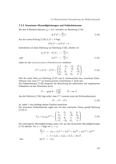 Elektrodynamik - Theoretische Physik IV - Ruhr-UniversitÃ¤t Bochum