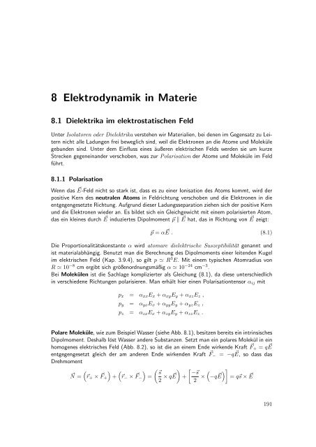 Elektrodynamik - Theoretische Physik IV - Ruhr-UniversitÃ¤t Bochum