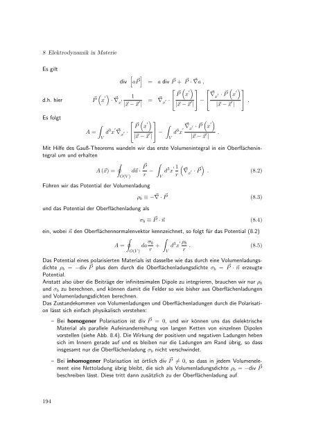 Elektrodynamik - Theoretische Physik IV - Ruhr-UniversitÃ¤t Bochum