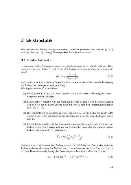 Elektrodynamik - Theoretische Physik IV - Ruhr-UniversitÃ¤t Bochum