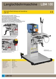 Langlochbohrmaschine LBM 100 - Maschinen Baur