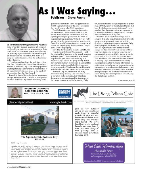 graham garvin - The Spectrum Magazine - Redwood City's Monthly ...