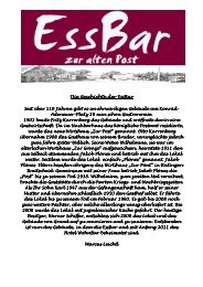 Die Geschichte der EssBar Die Geschichte der EssBar