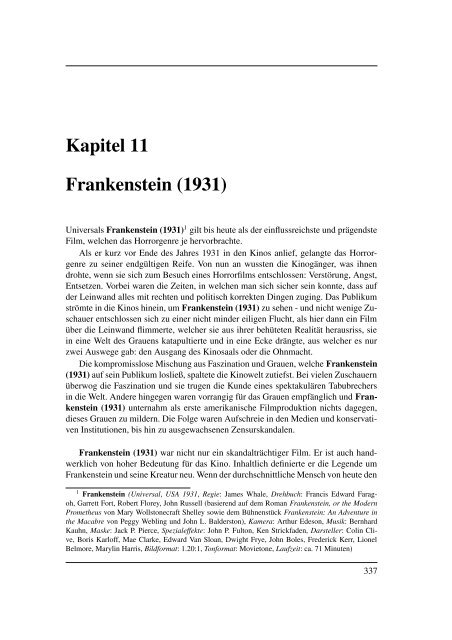 Frankenstein (1931) - Das Dokument des Grauens