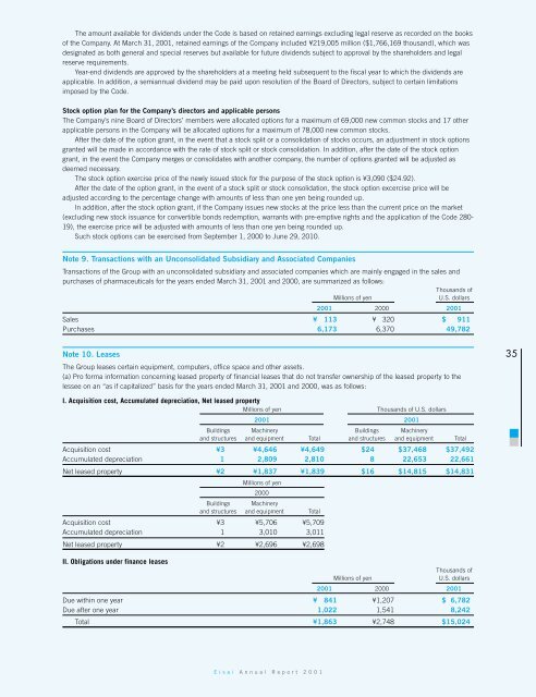 Eisai Co., Ltd. Annual Report 2001 - Eisai GmbH