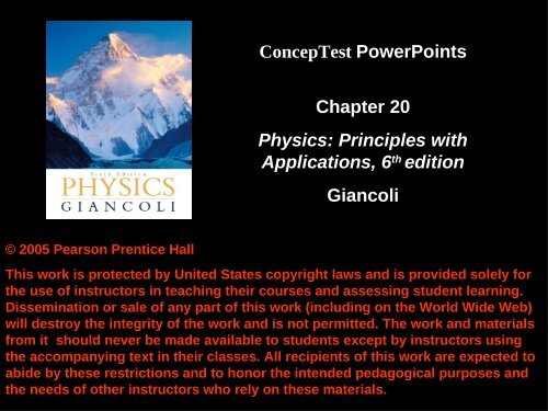 Chap. 20 Conceptual Modules Giancoli