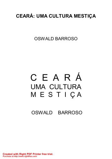 Ceara - Uma cultura mestica