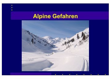 Vortrag Alpine Gefahren