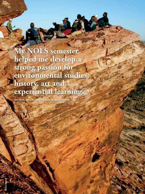 TH E LEADER IN WILDERNESS EDUCATION | 2008 - NOLS