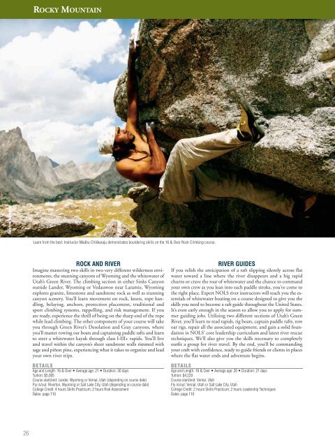 TH E LEADER IN WILDERNESS EDUCATION | 2008 - NOLS