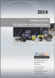 Mietpreisliste Farben-Arndt GmbH 