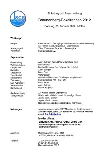Einladung und Ausschreibung - SSV-Bezirk Ostalb