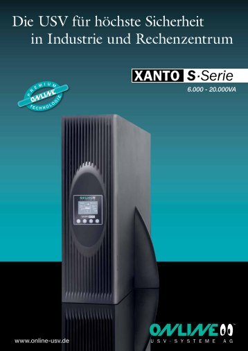 Datenblatt XANTO S 6000 - 20000 - ONLINE USV-Systeme