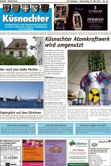 Küsnachter Atomkraftwerk wird umgenutzt - Lokalinfo AG