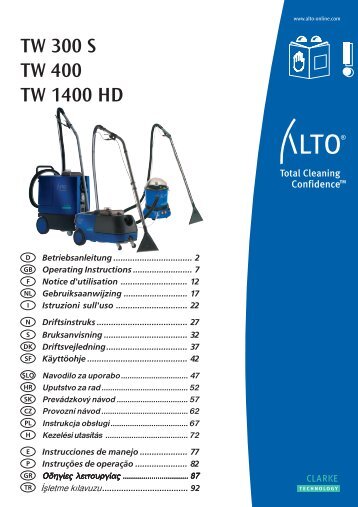 TW 300 S TW 400 TW 1400 HD - Nilfisk PARTS