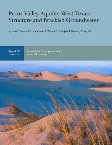 Pecos Valley Aquifer, West Texas: Structure and Brackish ...