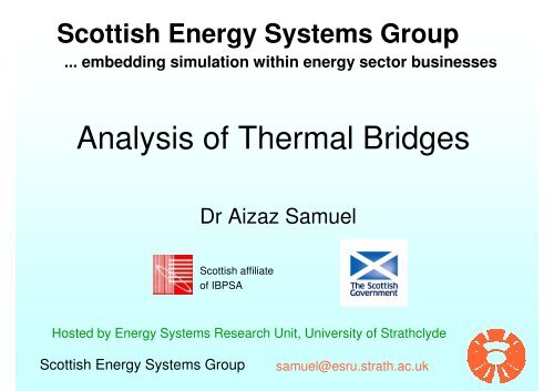 Analysis of Thermal Bridges - Scottish Energy Systems Group ...