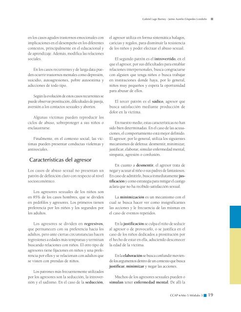 Abuso sexual infantil - Sociedad Colombiana de Pediatria
