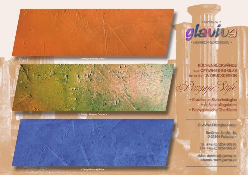 GLAVIVA ® • Edles Glasdesign - Digital bedruckte Küchenrückwände aus Glas