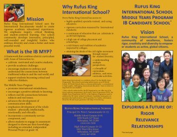 MYP Informational Flyer - Milwaukee Public Schools