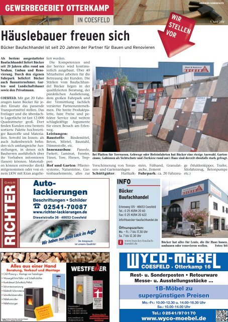 StadtAnzeiger Coesfeld kw 15 2014