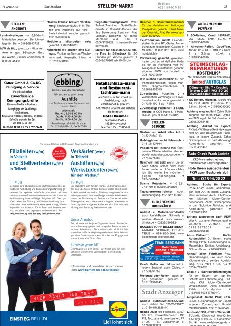 StadtAnzeiger Coesfeld kw 15 2014