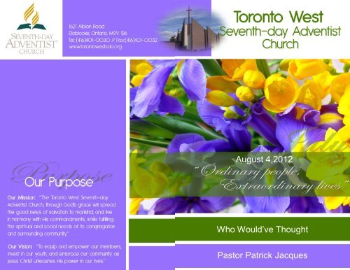 Pastors Clarke/Lazarus - Toronto West Seventh Day Adventist Church