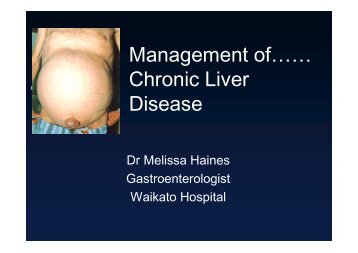 Management ofâ¦â¦ Chronic Liver Disease
