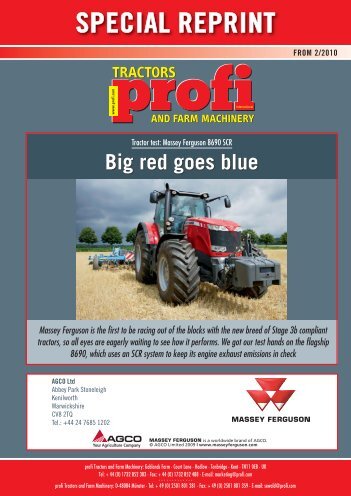 Massey Ferguson MF 8690 SCR article - AGCO