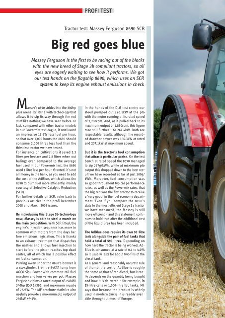 Massey Ferguson MF 8690 SCR article - AGCO