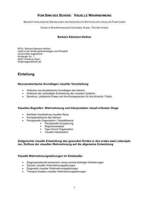 Artikel Uber Visuelle Wahrnehmungsstorungen Zeichen Bei