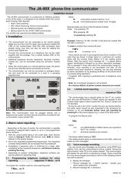 The JA-80X phone-line communicator - Jablotron